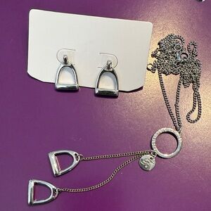 Elegant Silver Necklace and Earring Set by Gina Tricot